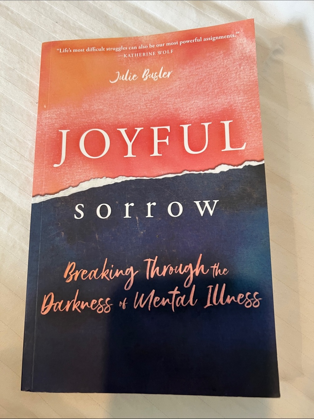 Joyful Sorrow Paperback Book - Pink and Navy